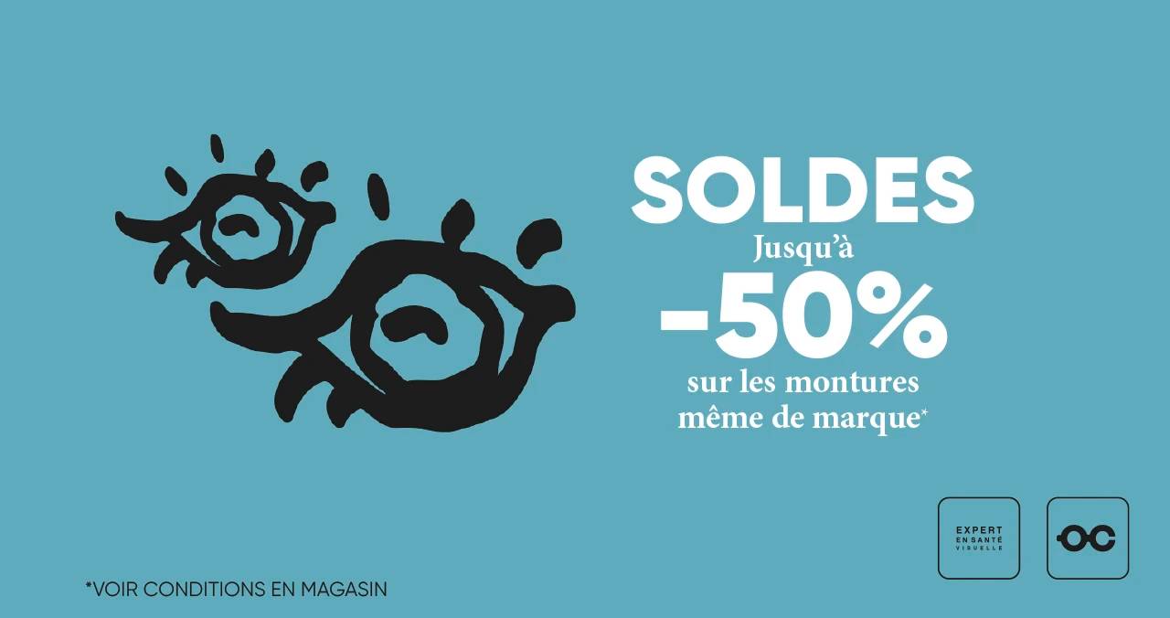 Jusqu'à -50% sur les montures même de marque