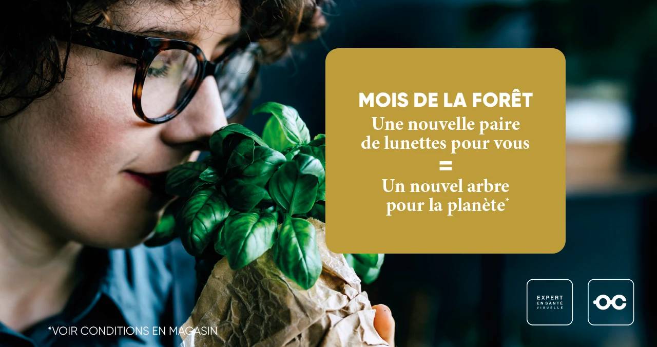 Une nouvelle paire de lunettes pour vous = un nouvel arbre pour la planète